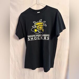 Wichita State University Shockers Size Medium Black Unisex T-Shirt